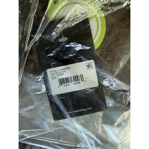 London Fog Womens Wool Double Breasted Peacoat With Scarf Pea Coat Black Large - Picture 9 of 12